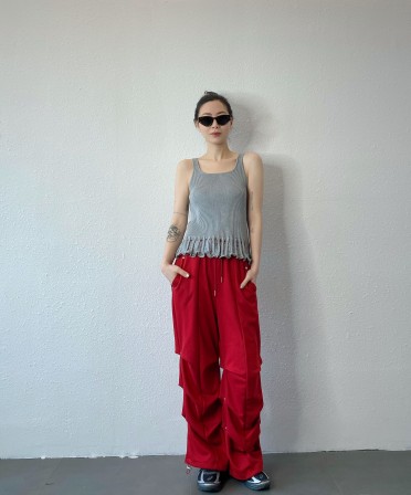 Red 3D Sweat Pants #250418